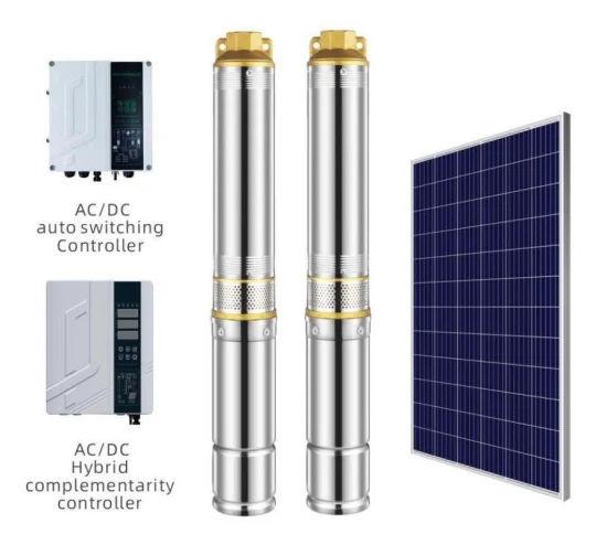 Bombas de água submersíveis solares de alto fluxo AC/DC para poço profundo com controlador MPPT